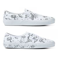 Vans รองเท้าผ้าใบ Authentic / Classic Slip-On | Unidentified U-Paint White (2รุ่น)