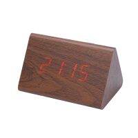 Digital Clock LED Wooden Alarm Clock Table Sound Control Electronic Clocks Desktop Home Table Decor