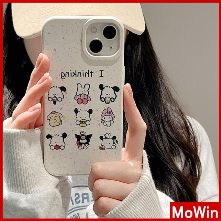 mowin-เข้ากันได้สำหรับ-เคสไอโฟน-เคสไอโฟน11-เคส-เป็นมิตรกับสิ่งแวดล้อมเคสย่อยสลายได้นุ่มสีขาวกันกระแทกป้องกันน่ารักการ์ตูนสีขาวล