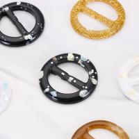 1pcs New round flower resin belt buckle for women T-shirt dress decorative buckle crafts garment accessories DIY Crafts Garment