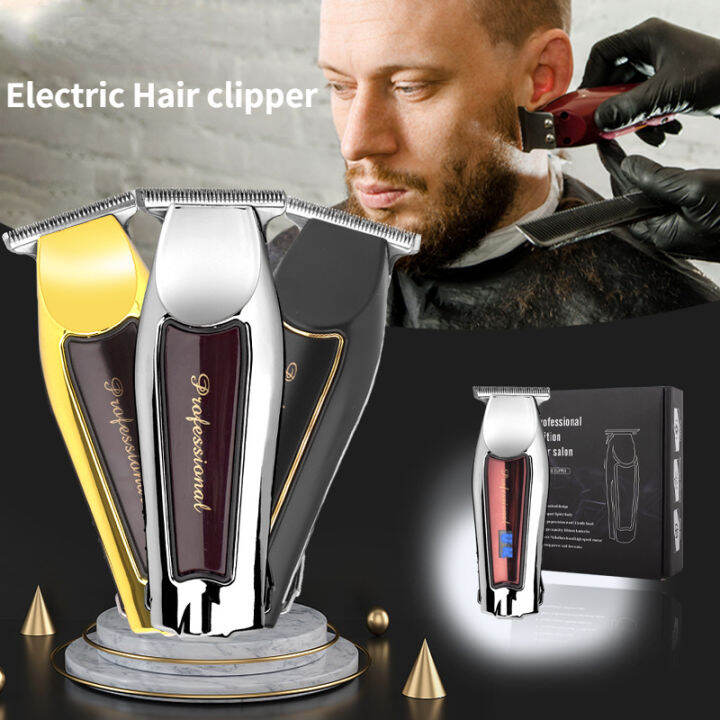 Professional men s cordless electric hair clipper usb rechargeable hair