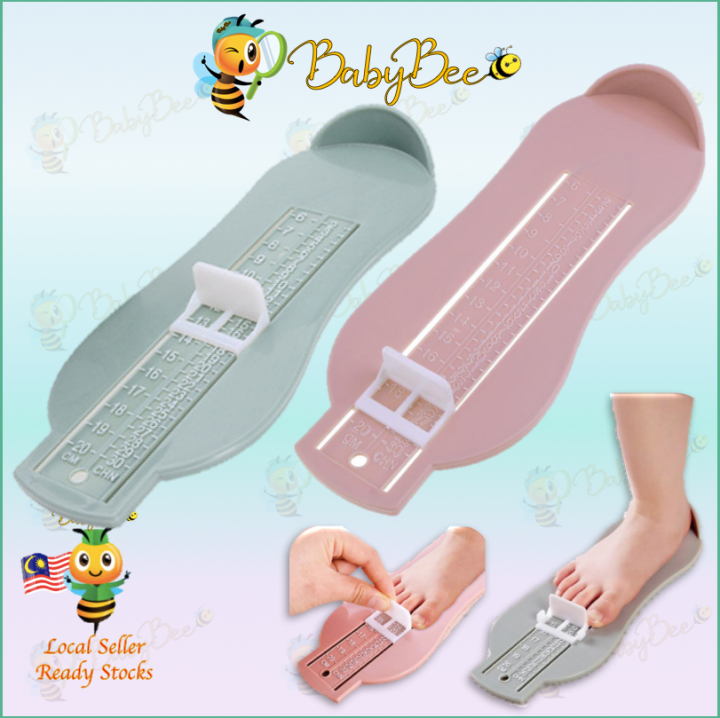 Baby Bee Foot Gauge Feet Length Measurement Ruler Infant Kids Children