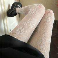 Leggings Summer Stockings Black Gothic Tights Printed Kawaii Pantyhose Lolita Lingerie Fishnet Sexy Women Stockings Mesh White