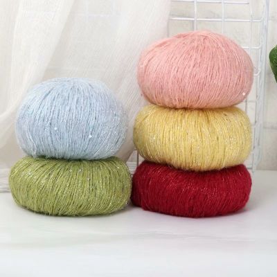 25g/Ball Sequins Mohair Yarn Crochet Skin-Friendly Baby Wool Thread For Knitting Warm And Comfortable Sweater Shawl