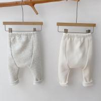 Baby Boys Girls Plus Velvet Thick Pp Pants Toddler Solid Harem Pants Little Girls Casual Pants Boys Leggings Kids Bottoms