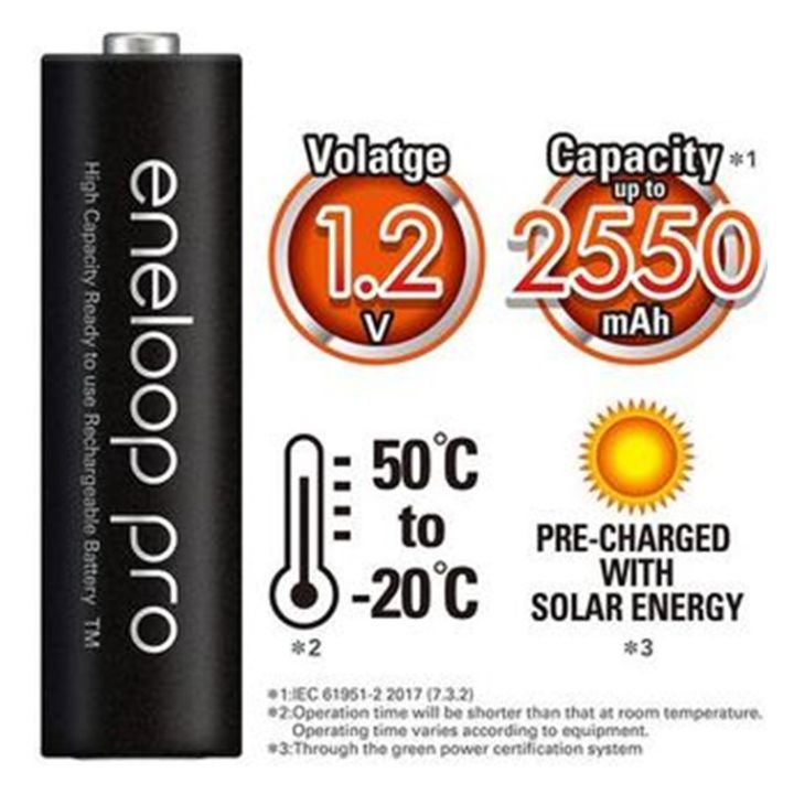 แท้-100-panasonic-eneloop-pro-aa-2550mah-pack-4-ก้อน-6-packs-24-ก้อน-original-rechargable-battery