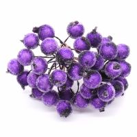 Heads Mini Christmas Frosted Fruit Berry Holly Artificial Flower DIY Home Christmas Decoration Home Wedding Decor. 【hot】