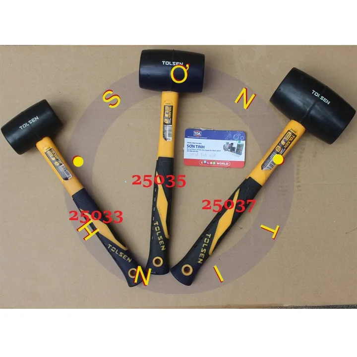 BÚA CAO SU ỐP LÁT GẠCH TOLSEN 25033/25035/25037 RUBBER MALLET 8OZ/16OZ ...