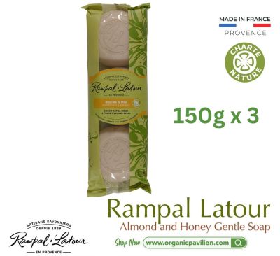 Rampal Latour Savon de Marseille รอมปาล ลาตัวร์ เซตสบู่อาบน้ำสูตรอ่อนโยน Set of 3 Gentle Perfumed Soap (150g x 3Pcs.)