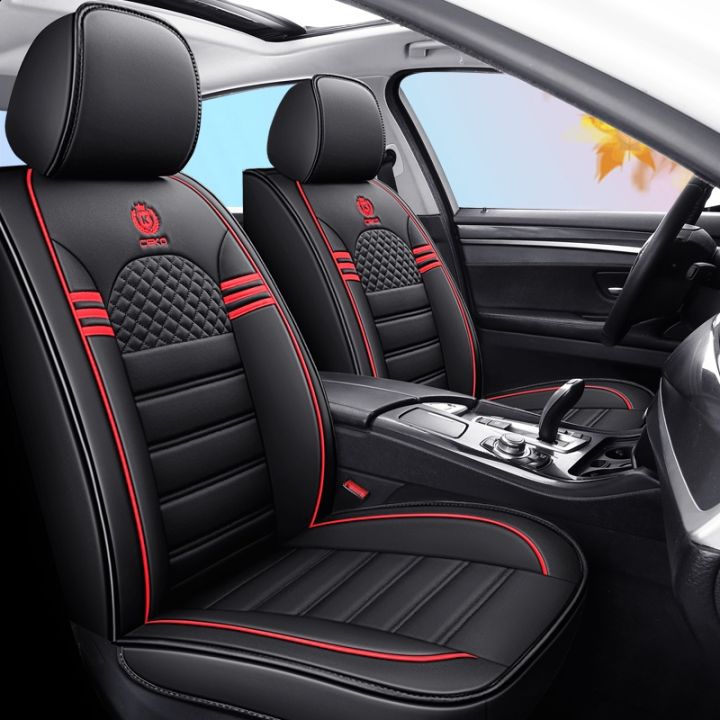 PU Leather Car Seat Covers 5 Seats Car Seat Cushion Full Set