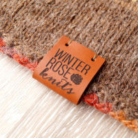 40pcs Handmade leather tags, Custom clothing label for knitting crochet, Sewing brand logo Garment labels, hats DIY Accessories