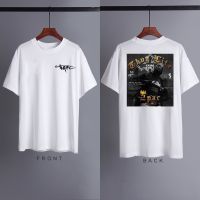 2023 New2PAC TuPac Ins สไตล์อินเทรนด์ Vintage แรงบันดาลใจหลวมเสื้อผ้าเสื้อยืดสำหรับชาย Oversize Tee เสื้อ