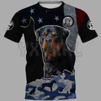 2023 new arrive- xzx180305   2022 Summer Rottweiler  3D All Over Printed T Shirts Funny Dog Tee Tops shirts Unisex