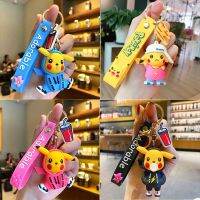 【YF】❆✶♀  Three-dimensional silicone cartoon keychain Pikachu little fire dragon cute pendant gift portable.