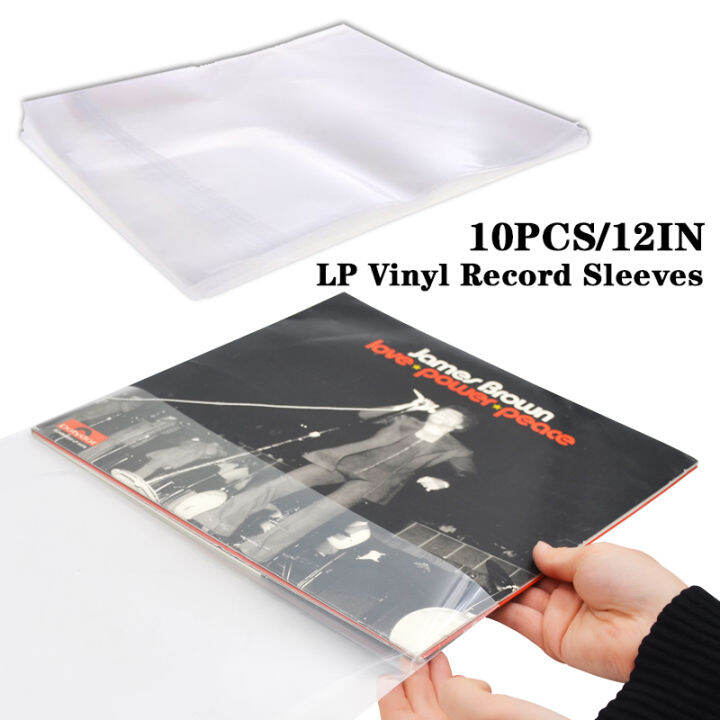 10PCS Vinyl Record Sleeve Protector LP Record Plastic Bag Anti-Static ...