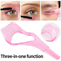 【Ladymagic】3 In 1 Eye Lash Mascara Shield Guard Eyelash Curler Applicator Tool Comb Guide Card Eyelash Tools