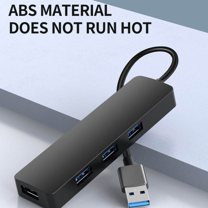 yeqinhuia-พอร์ต-usb-ฮับกับ4พอร์ต-usb3-0เชื่อมต่ออุปกรณ์อื่นๆกับแล็ปท็อปของคุณด้วยฮับ3-0-usb-4พอร์ตแท่นวางมือถือแบบบางพิเศษสำหรับการถ่ายโอนข้อมูลความเร็วสูงเหมาะสำหรับโทรศัพท์มือถือแล็ปท็อปและปลั๊กแบบ-