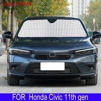 ม่านบังแดดป้องกันรังสียูวีหมวกกันแดดรถเปิดหลังคาด้านหน้าสำหรับ Honda Civic 11Th Gen 2021 2022