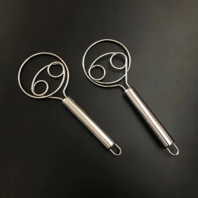 Stainless Steel Double Eye Coil Mixer Baking Tool Egg Beater Manual Dough Powder Mixer Kitchen Whisk Cooking Accessories Gadgets