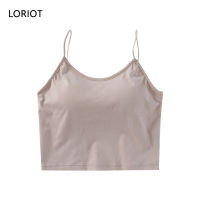 LORIOT เสื้อกล้ามยกทรงสำหรับผู้หญิง,เสื้อกล้ามแซนโด้เสื้อกล้ามสายเดี่ยวลายดอกไม้แขนกุดเซ็กซี่ลำลอง SA1363เกาหลี