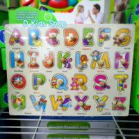 DDtoys ของเล่นไม้ กระดานจุกไม้ กระดานไม้ เสริมพัฒนาการ ตัวอักษร A-Z