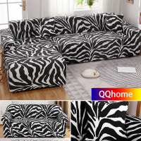 [COD]QQhome ผ้าคลุมโซฟารูปตัว L 1 2 3 4ที่นั่งปลอกหุ้มแบบยืดได้ Sala Set Home Room Decoration Protector Slip Cushion With Free Pillow Cover And Foam Stick