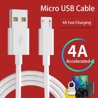USB Micro Cable 4A Fast Charging Data Cable for VIVO Xiaomi Huawei Tablet Android Phone Camera Accessories Charger USB Cable Wall Chargers