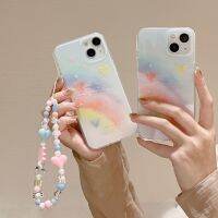 เคสโทรศัพท์มือถือ ป้องกันกระแทก ลายหัวใจ สีรุ้ง สําหรับ Apple IPhone 14 13 12 11 Pro Max 〖WYUE〗