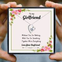 【Transparent thinking】ของขวัญสำหรับแฟนสร้อยคอ Girly หัวใจจี้สร้อยคอคริสตัลสำหรับผู้หญิงที่กำหนดเองปรารถนาบัตรคริสต์มาสวันเกิดแฟน