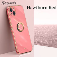 เคสโทรศัพท์แฟชัน Kanavi สำหรับ iPhone 15 15 Pro 15 Plus 15เคสโทรศัพท์ซิลิโคนนิ่มที่ตั้ง TPU แหวนใส่นิ้วไฟฟ้าหรูหราเป็นพิเศษ