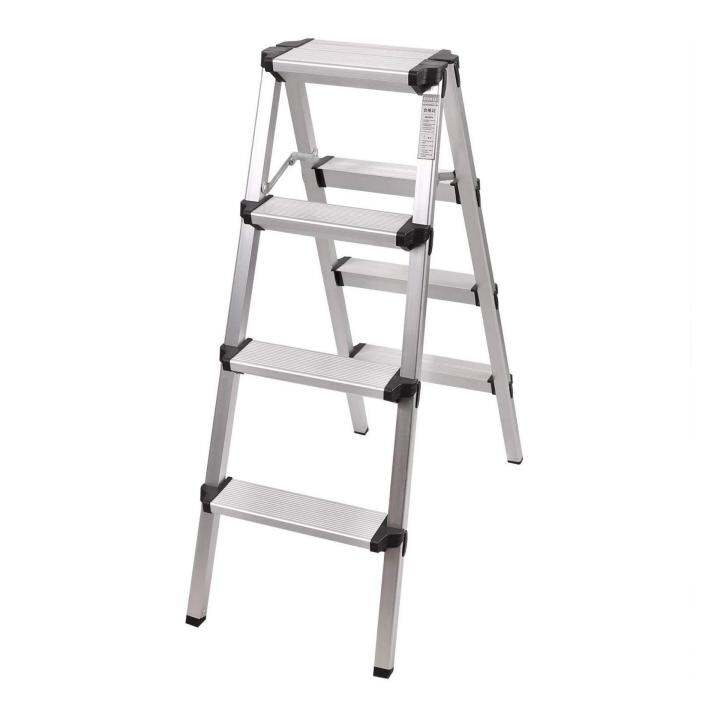 Keimav 4-STEP Aluminum Folding Step Ladder, Sturdy Heavy Duty Step ...