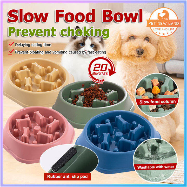 Pet New Land Dog Bowl Slow Down Feeder Food Bowl For Dog Cat Anti
