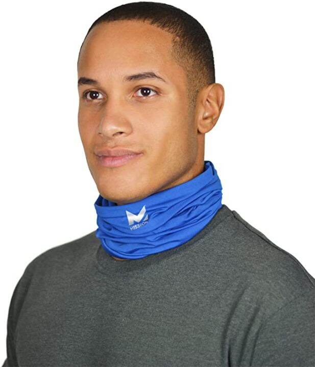 MISSION Cooling Neck Gaiter 12+ Ways to Wears, Face Mask, UPF 50, Cools