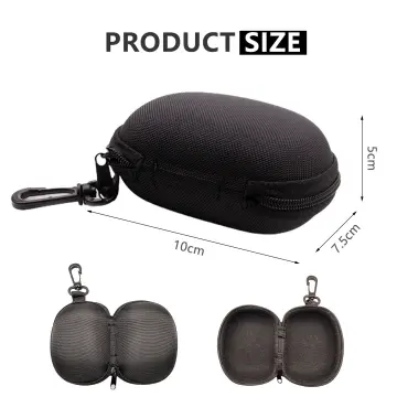 Folding Glasses Case Round Portable Zipper Cortex Storage Case