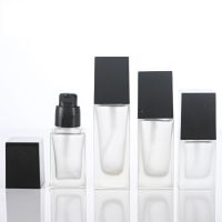 15/20/30ML Refillable Empty Clear square liquid foundation bottle lotion cosmetics sunscreen lotion water for Travel cosmetics