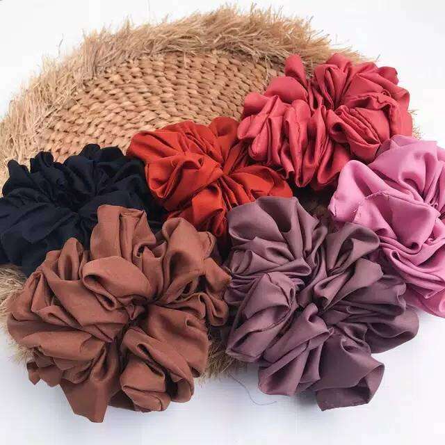 Ikat Rambut Scrunchie - Cepol Hijab - Kuncir Rambut Konde Kerudung