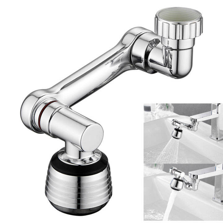 Kitchen 1080° Universal Rotation Faucet Sprayer Head Dual Effluent ...