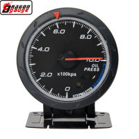 Dragon 60Mm Stepper Moto Auto Racing Refit Pointer รถเครื่องวัดความดันน้ำมันสีขาวและสีแดงจัดส่งฟรี