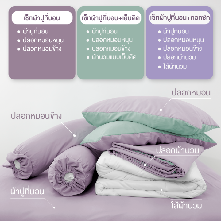 ibed-ชุดเซ็ทผ้าปูที่นอน-2tones-สีมงคลปีมะแม-12-นักษัตร