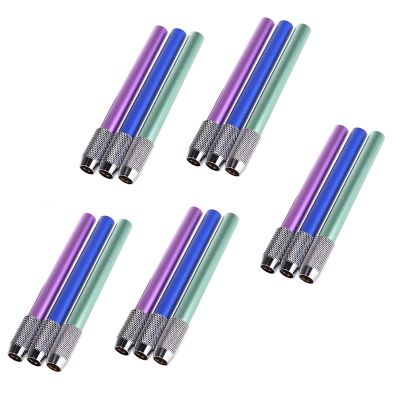 15Pcs Metal Pencil Lengthened Extender Holder Random