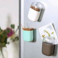 1Pcs Toothpick Box Portable Magnetic Plastic Toothpick Holders Fridge Magnet Toothpick Dispenser Toothpick Storage Box ABS