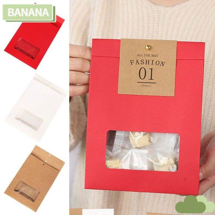 ganzha3965-banana1-ถุงของขวัญ-ถุงบรรจุภัณฑ์-สําหรับใส่บิสกิต-เค้ก-เกล็ดหิมะ-5-ชิ้น