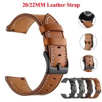 20mm 22mm Watch band Quick Release Leather Straps For Samsung Galaxy Watch 3/4/5 Active2 Huawei GT 2 Amazfit 42 46mm WatchBands Cable Management