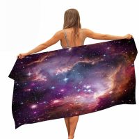 Sparkling Starry Galaxy Microfiber Beach Towel Portable Quick Dry Sand Outdoor Travel Swim Blanket Yoga Mat Towel for Girls Boys Towels