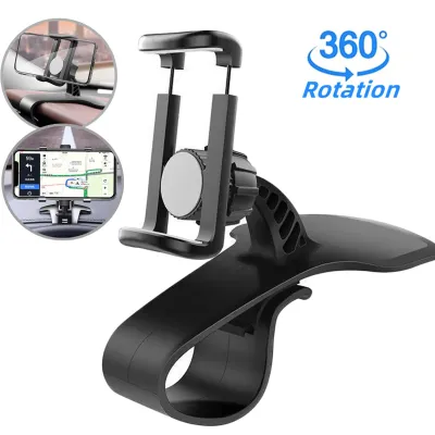 【CC】Universal Dashboard Car Phone Holder 360° Rotation Auto Mobile Phone Clip Mount Stand GPS Display Bracket for Iphone Samsung