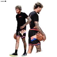 เสื้อคุณภาพสูง จุดประเทศไทย▲♕✽กางเกงบาส สตรีท NBA SUNS Warriors Wolf Basketball Shorts