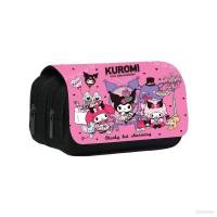 YT Sanrio Kuromi pencil case cartoon double-layer kids student pen bag cute peripheral large-capacity TY