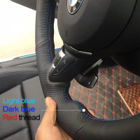 CARDAK Artificial leather Blue Marker Steering Wheel Cover for BMW F87 M2 F80 M3 F82 M4 M5 F12 F13 M6 F85 X5 X6 F33 F30 M Sport