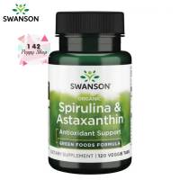 Swanson Green Foods Formulas Spirulina &amp; Astaxanthin 120 Veggie Tablets