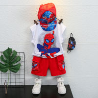 Spider-Man Childrens Suit Boy Summer Clothing Ultraman Clothes Boys Summer Vest Handsome Boys Trendy Childrens Clothing